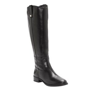New INC Women's Fawne leather Riding Boots Black Size 6